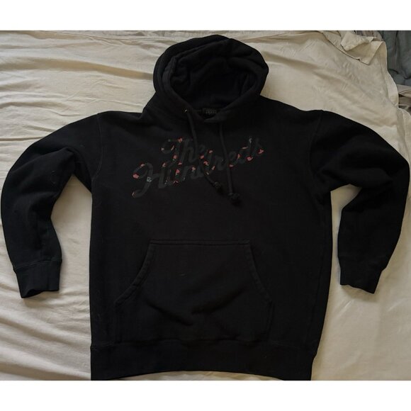 The Hundreds Black Pullover Hoodie ROSES ON LOGO MENS SIZE M PRE-OWNED - Picture 2 of 7